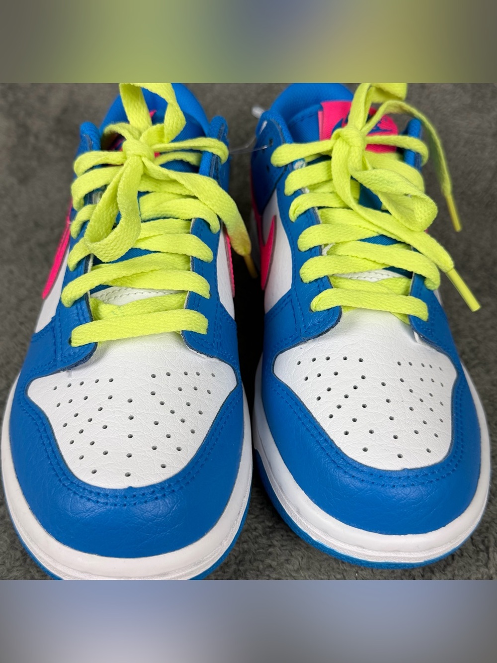 Nike Dunk Low Shoes Womens Size 7 Photo Blue Hyper Pink Sneakers 5.5Y IB7747-406 - Picture 8 of 12